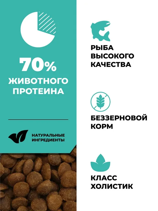 Сухой корм GO'KITCHEN Кошек Котят для собак, лосось, рыба, 1,36 кг, фото 3