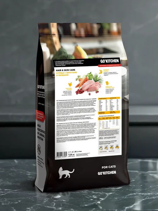 Сухой корм GO'KITCHEN Кошек Котят для собак, курица, 7,26 кг, фото 3