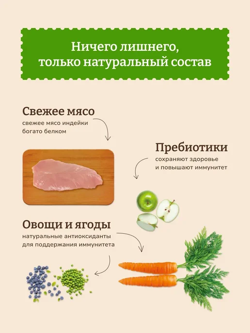 Сухой корм NOW'KITCHEN Кошек для собак, взрослые, индейка, 1,36 кг, фото 2