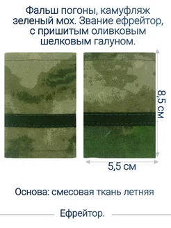 Фальш-погоны Росгвардия мох ефрейтор