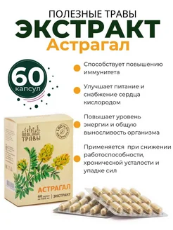 Астрагал экстракт в капсулах 281414941 купить за 469 ₽ в интернет-магазине Wildberries