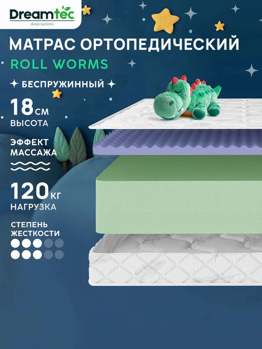 Матрас 80х160 беспружинный ортопедический