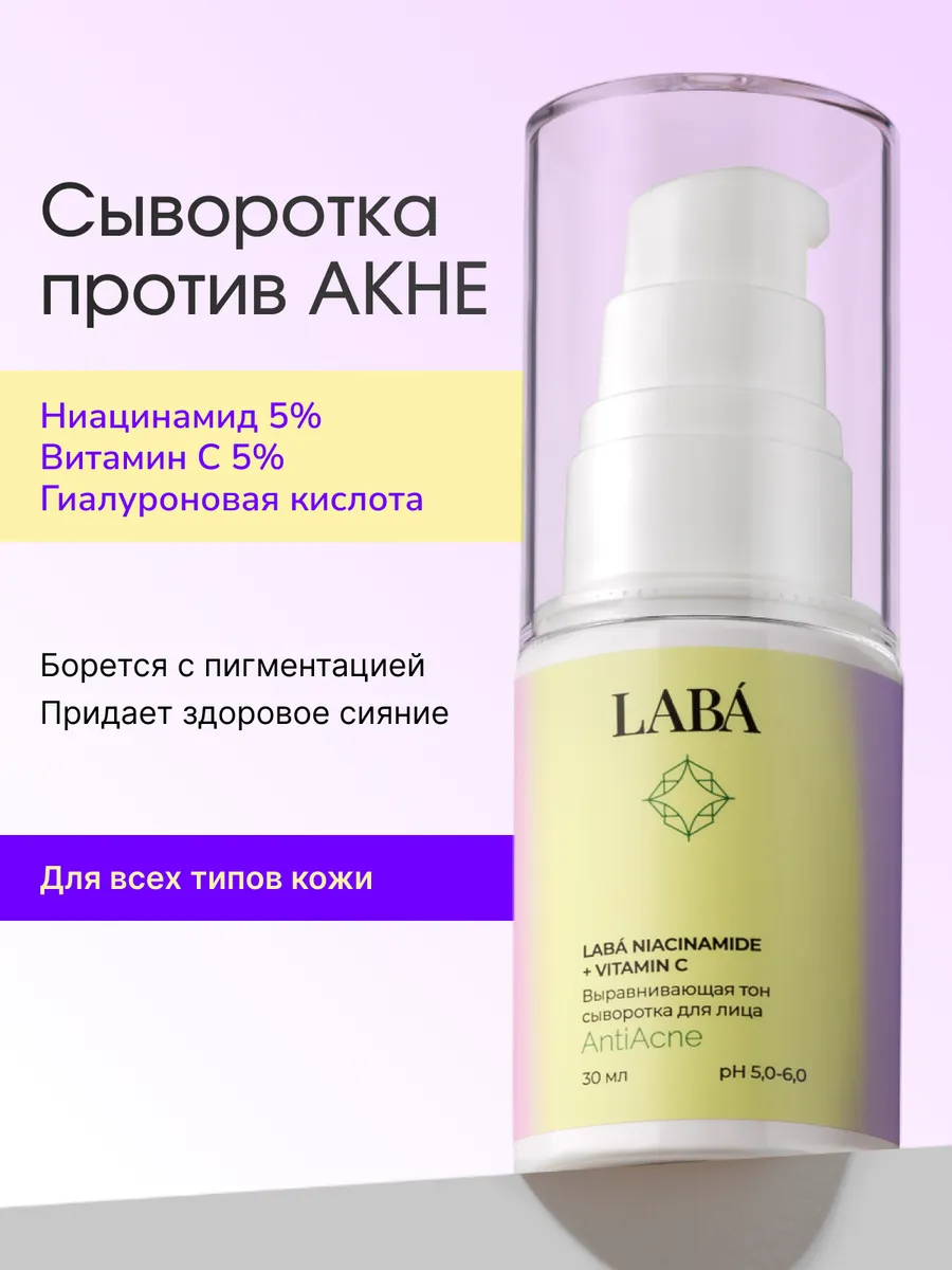 Сыворотка для лица от прыщей и черных точек с ниацинамидом