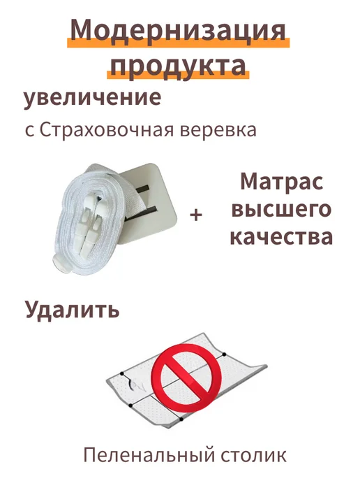 ТЕХНОИДЕАЛ кроватка детская для новорожденных, серый, фото 3