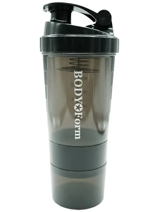 Body Form Спортивный шейкер SHB04-500 (black), черный
