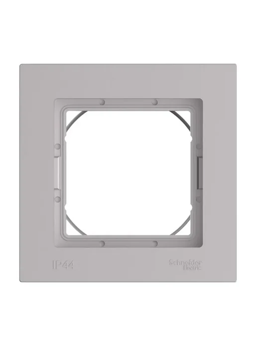 Systeme Electric Рамка однопостовая, IP44, AtlasDesign Aqua, серый, фото 2