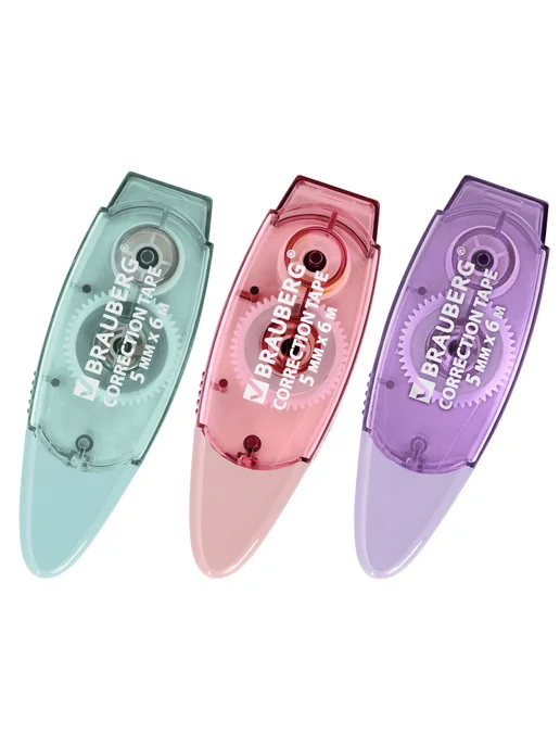 Brauberg Корректирующая лента PASTEL (2 штуки), 6 м, фото 3