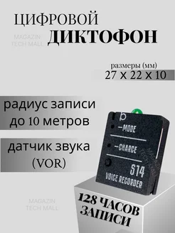 Диктофон Сорока-14.3, датчик звука, 32 GB NoBrand 281786449 купить за 16 590 ₽ в интернет-магазине Wildberries