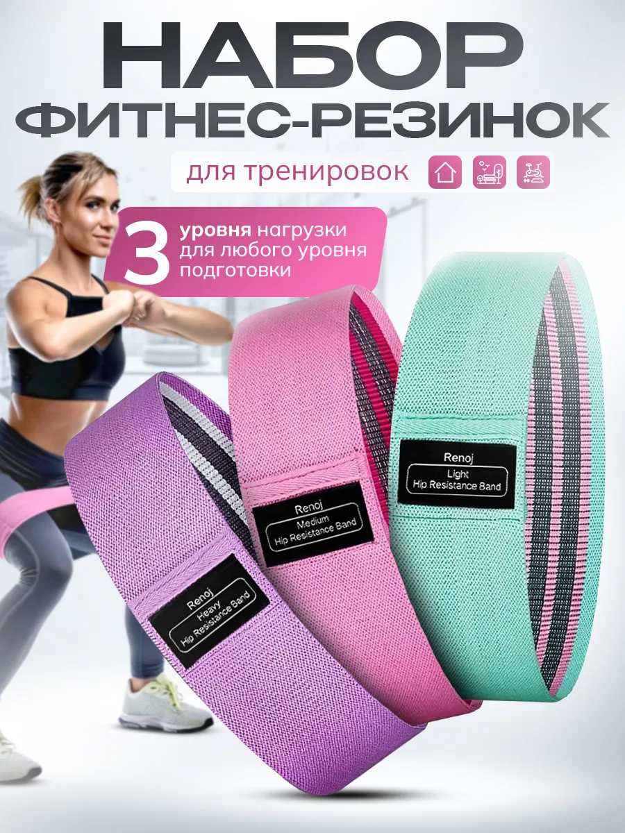 Резинки для фитнеса тканевые