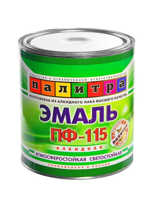 Палитра Эмаль ПФ-115 алкидная глянцевая салатовая 2.7 кг, 2,7 кг