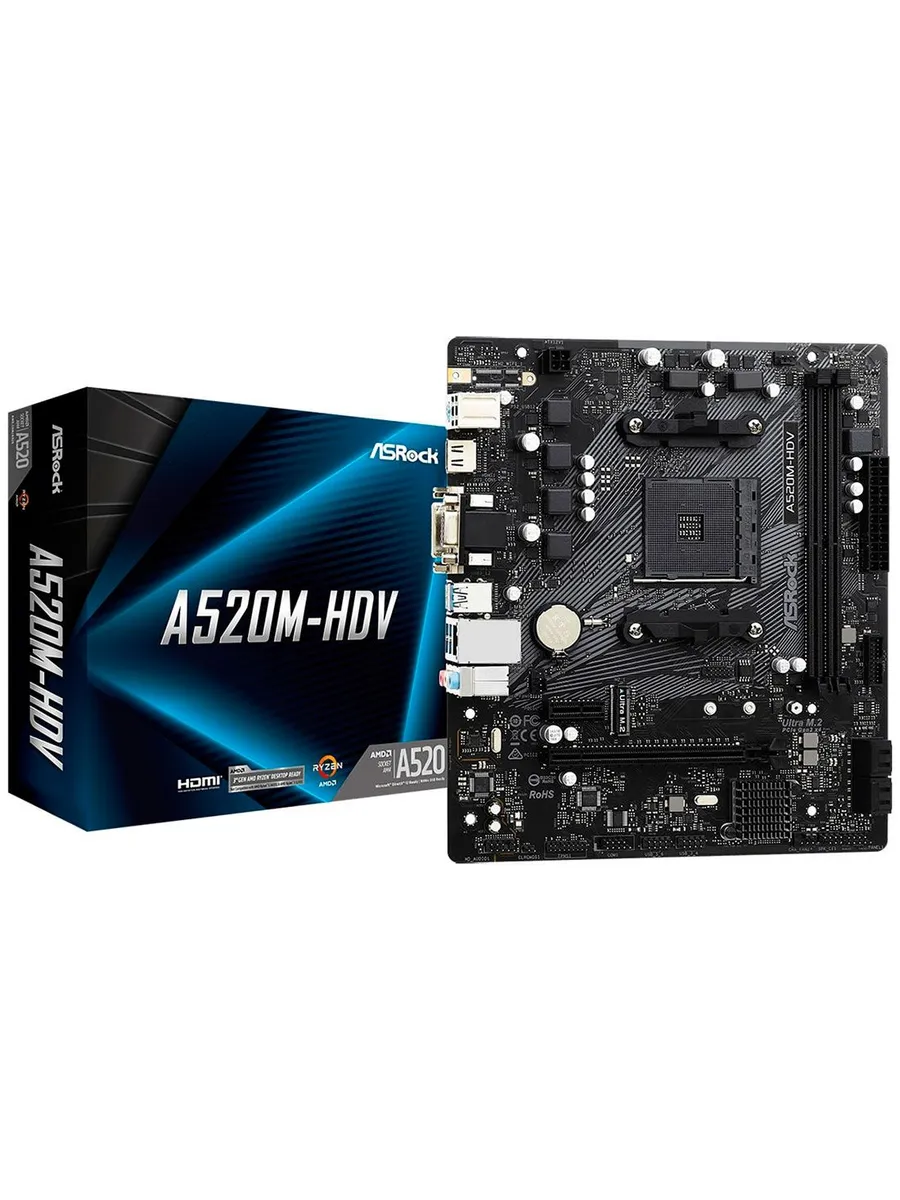 Материнская плата A520M-HDV (AM4, mATX) ASRock 281936765 купить в интернет‑магазине Wildberries