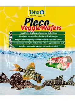 Корм Pleco Veggie Wafers для травоядных донных рыб 15г