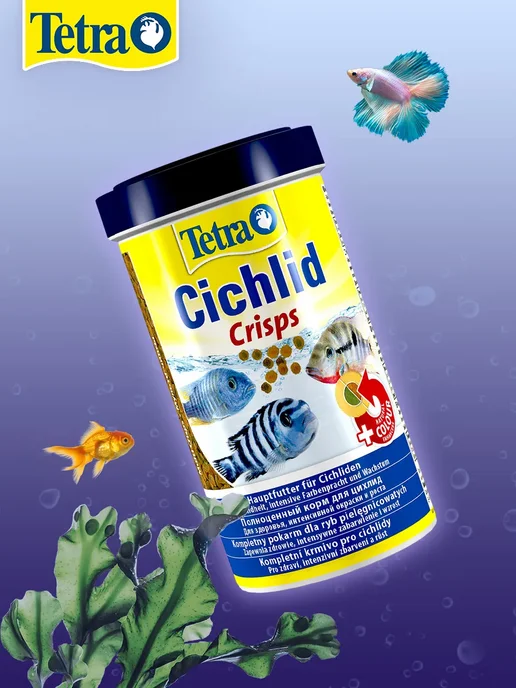 TETRA Корм для рыбок цихлид чипсы Cichlid Crisps 500 мл, 500 мл, 2 шт, фото 3