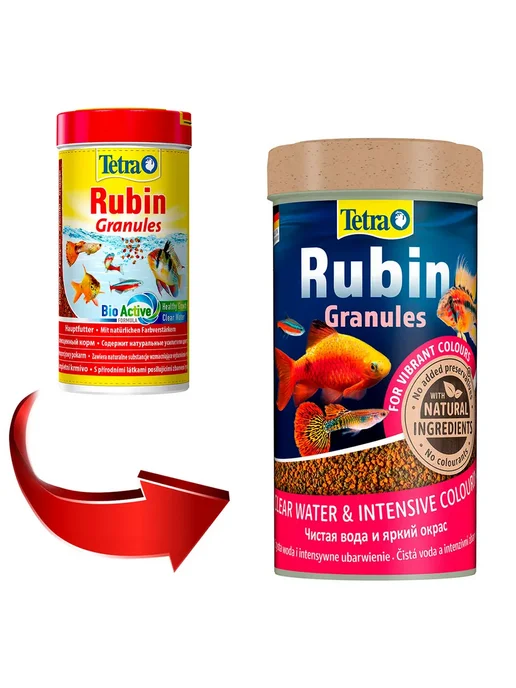 TETRA Корм рыб аквариумных гранулы Rubin Granules для окраса 250мл…, 250 мл, 2 шт, фото 2