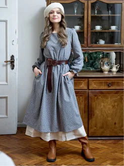 Платье теплое зимнее бохо Maison Montrose 282109401 купить за 3 708 ₽ в интернет-магазине Wildberries