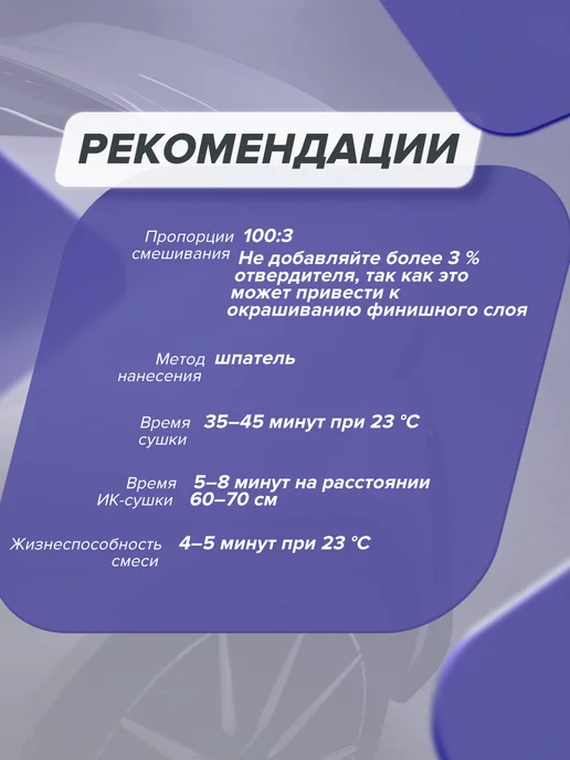 HB BODY Шпатлевка автомобильная 2К для пластика 0,25 кг, 1 кг, фото 5