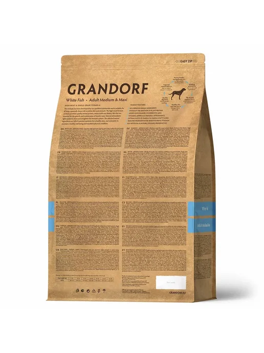 Сухой корм Grandorf' Белая для собак, гипоаллергенный, рыба, 10 кг, фото 2