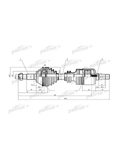 Полуось лев FIAT Ducato,PEUGEOT Boxer 2.0-2.5D M