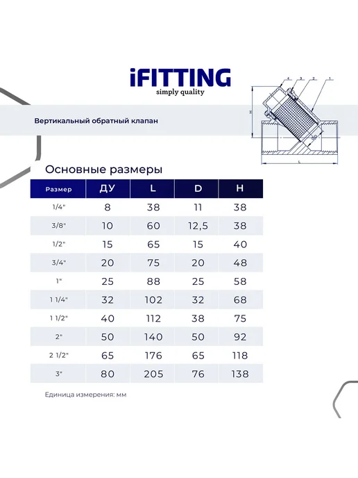 iFitting Фильтр грубой очистки 1 4" нержавеющий сетка 177мкм, серый, фото 3