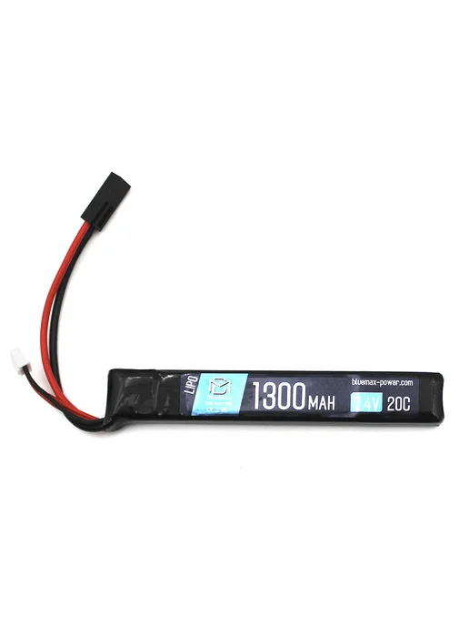 BlueMAX Аккумулятор 1300mAh, LiPo, 7.4V, 20C, stick, 1300 мАч
