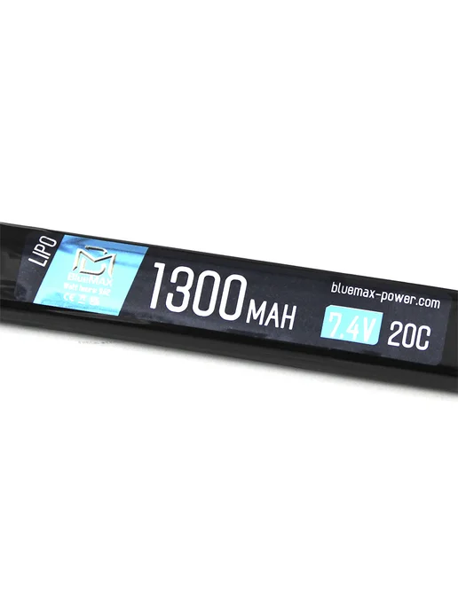BlueMAX Аккумулятор 1300mAh, LiPo, 7.4V, 20C, stick, 1300 мАч, фото 2