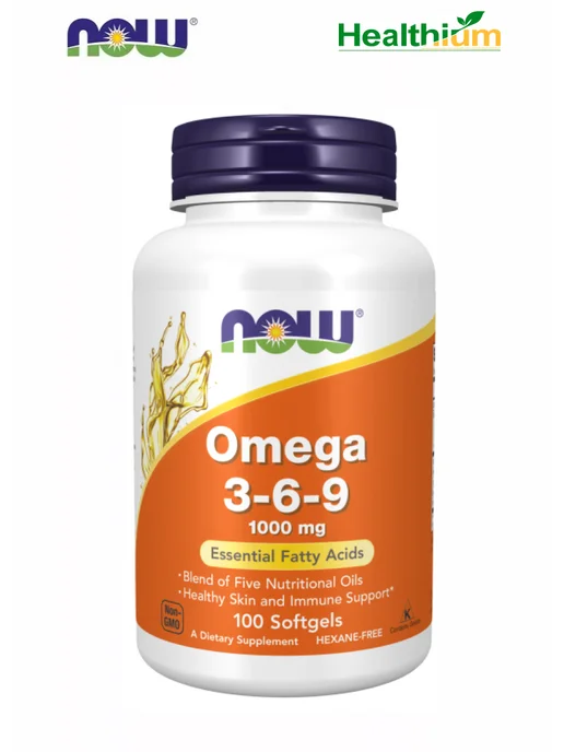 NOW Omega омега 3-6-9 1000 мг льняное масло 100капс, вариант