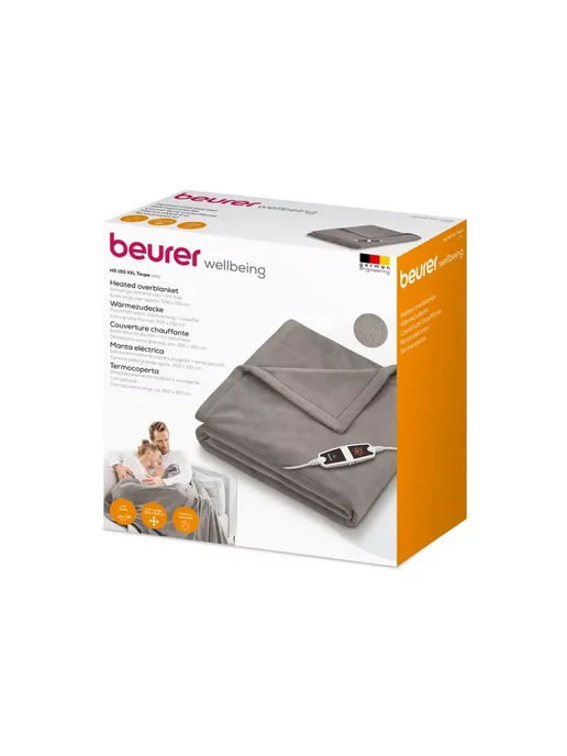 BEURER Электроодеяло HD 150 Cosy Taupe XXL, серый, фото 2