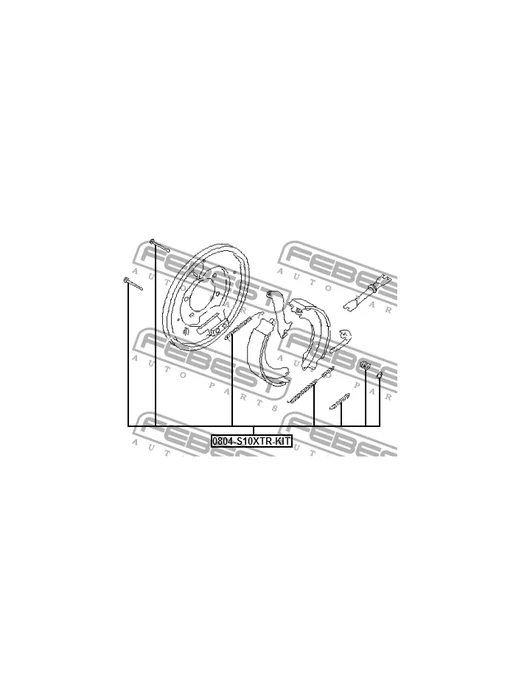 FEBEST К-кт монтажный барабанных колодок SUBARU FORESTER 2001-2007, вариант, фото 2