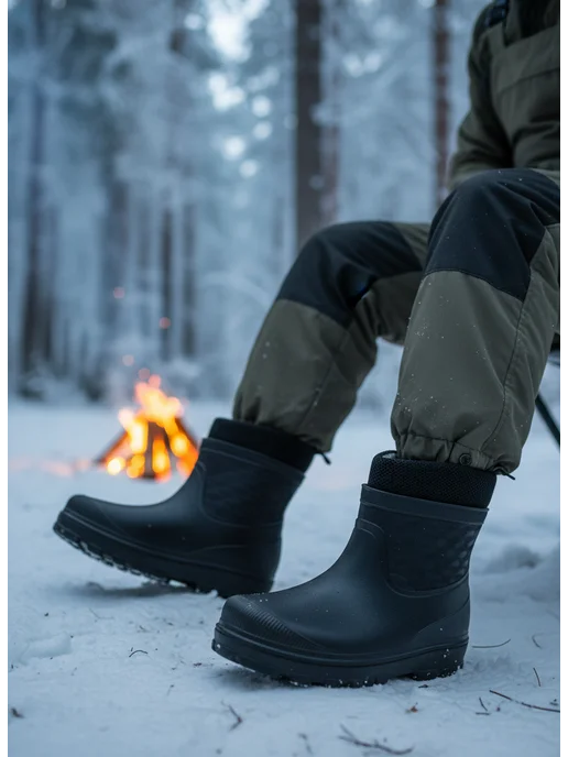 FUNNY SLIPPERS Полусапоги утепленные эва -20С, черный, фото 3