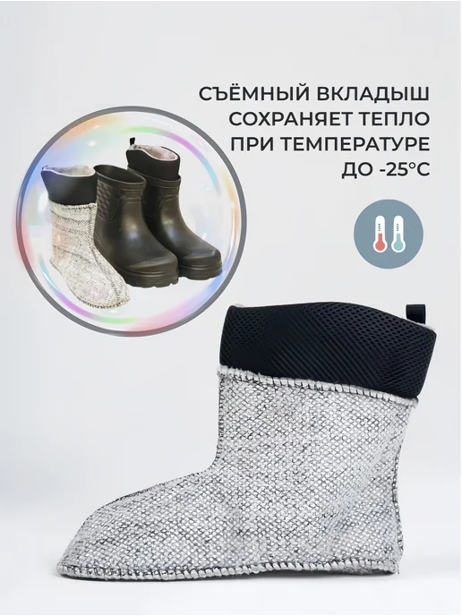 FUNNY SLIPPERS Полусапоги утепленные эва -20С, черный, фото 4