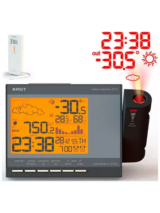 RST Часы-метеостанция meteo projection Q775 RST- RST32775, серый, фото 2