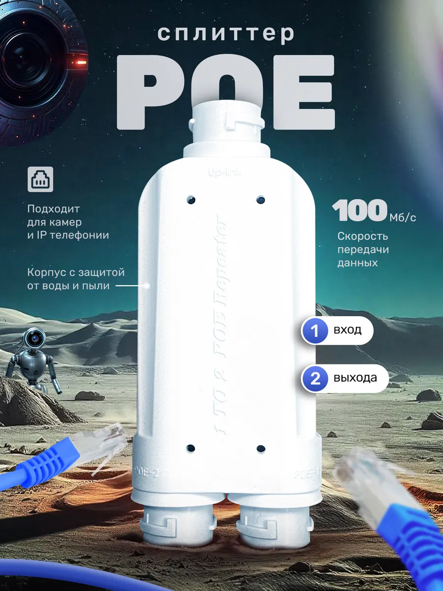 POE разветвитель герметичный уличный сплиттер для камер