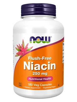 Niacin Flush Free 250 мг 180 капсул Ниацин