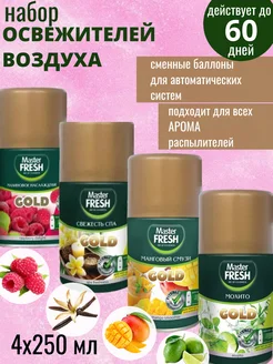 Сменный баллон (для Airwick) Микс ароматов 4 по 250мл MASTER FRESH 282509100 купить за 609 ₽ в интернет-магазине Wildberries