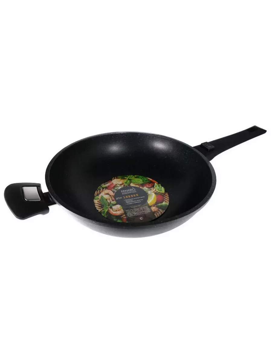 Вок (WOK) Panairo 28 см ''Lordom'' со съемной ручкой,