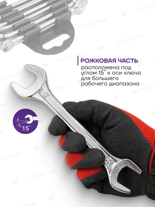 POMAGIER Набор ключей рожковых 8 предметов, серый, 6 шт, фото 2