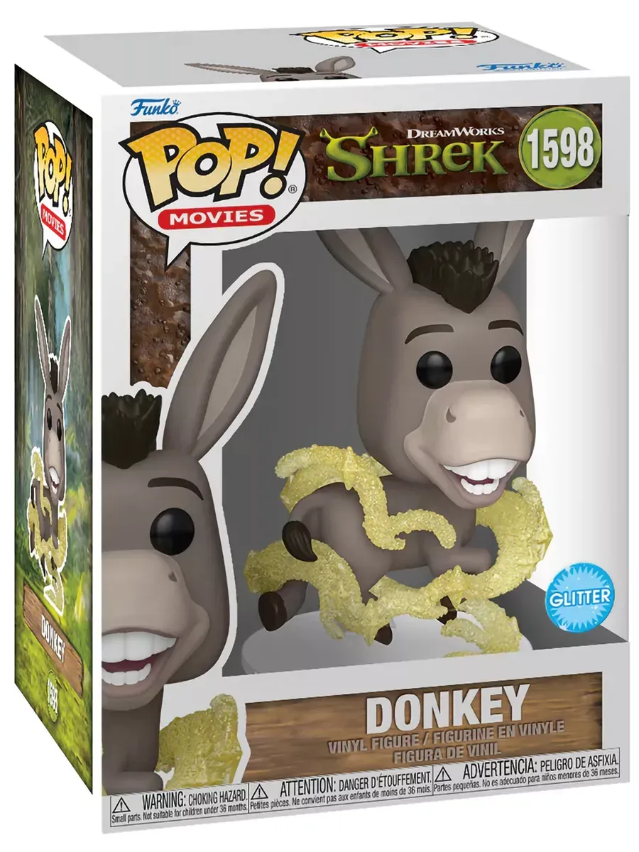Фигурка Funko POP! Movies Шрек DW 30th Осел (Glitter) (1598)