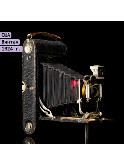 Фотоаппарат "Kodak No. 3A", металл, кожа, дерево, Kodak, США