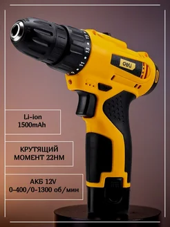 Дрель шуруповерт аккумуляторная АКБ 2шт. 12v 1500mah Delitools 282917784 купить за 1 406 ₽ в интернет-магазине Wildberries