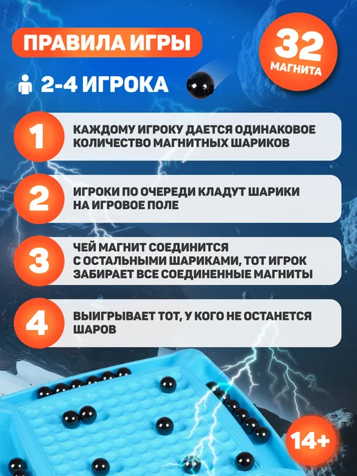 Компания друзей Настольная игра детская Магнитный бой, голубой, фото 3