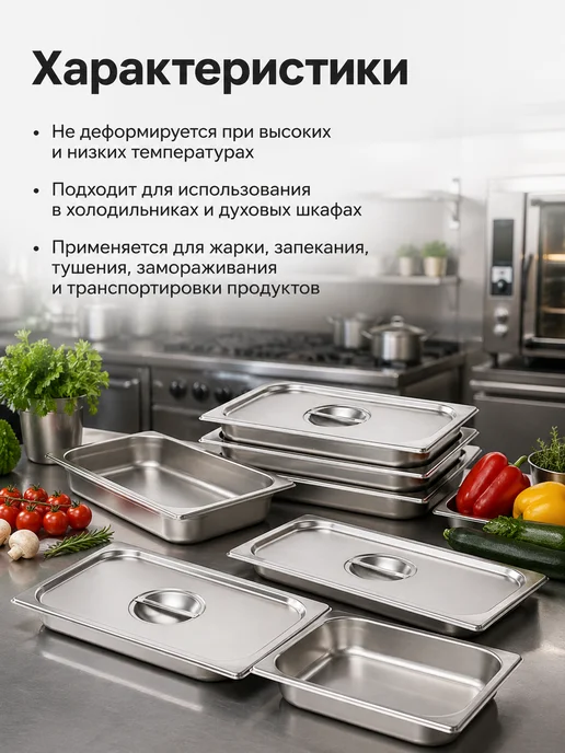 Blintz Гастроемкость GN 1 3 40мм с крышкой, вариант, фото 3