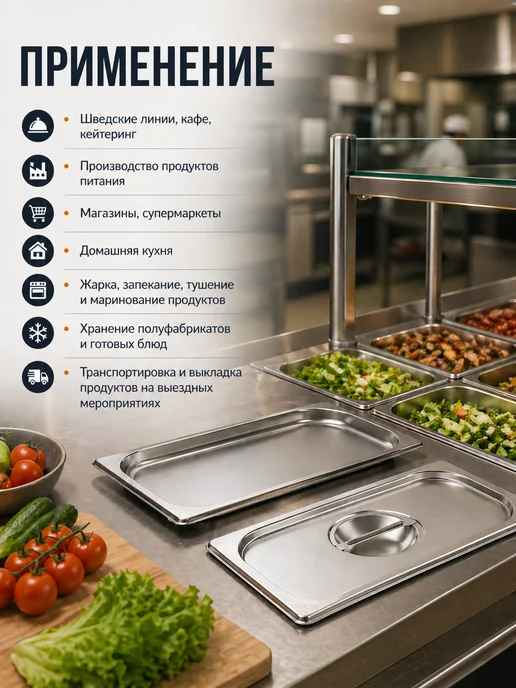 Blintz Гастроемкость GN 1 3 40мм с крышкой, вариант, фото 4