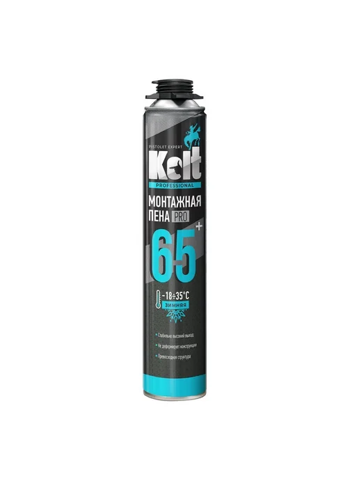 KOLT Пена монтажная 65л 950г зимняя профессиональная, 65 л, 950 г