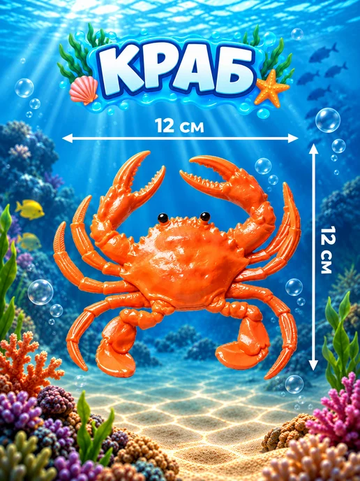 Звероград Набор животные фигурки для малышей большие - игрушки, Большие животных морские обитатели, фото 6