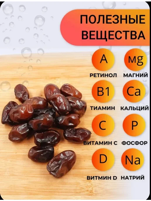 Финики Королевские,1000гр без сахара, в упаковке 1,1 кг, фото 3