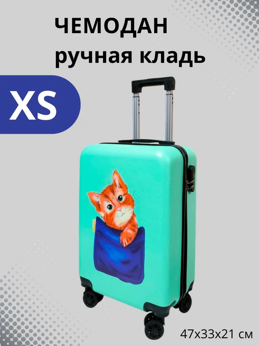 718 Дорожный чемодан ручная кладь Кот