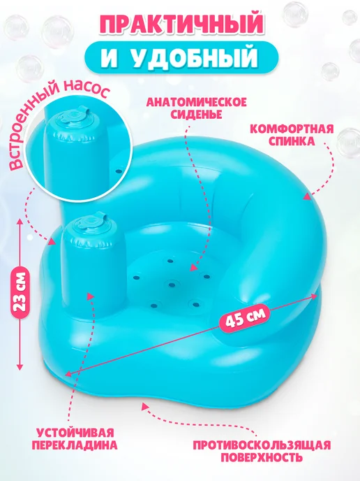 ЭтоBalon Стульчик для купания новорожденных утка, желтый, фото 2