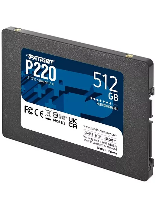 Patriot Memory SSD накопитель 2.5'' P220 512 Гб SATA III (P220S512G25), 512 ГБ, фото 2