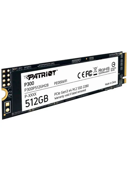 Patriot Memory SSD накопитель M.2 P300 512 Гб PCIe (P300P512GM28), 512 ГБ, фото 3