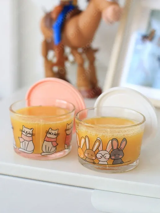 PITA Контейнер для еды стекло герметичный детский набор 3 шт, 2 шт, фото 4